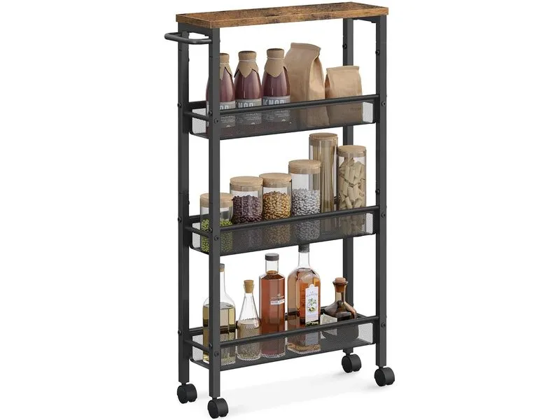 relaxdays Nischenwagen 77 x 13 x 45.5 cm Schwarz relaxdays Nischenwagen 77 x 13 x 45.5 cm Schwarz