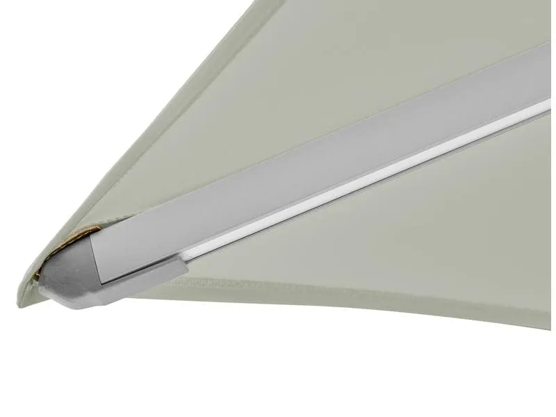Suncomfort by Glatz Sonnenschirm Varioflex Solar LED, 300 x 300 cm, Light Grey