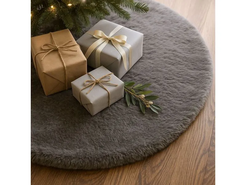 Conceptum Hypnose Weichnachtsteppich Polyester Grau 100 x 100 cm Conceptum Hypnose Weichnachtsteppich Polyester Grau 100 x 100 cm