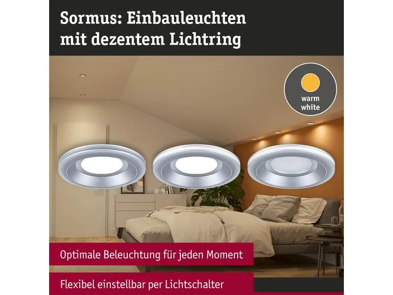 Paulmann Einbauleuchte LED Sormus Chrom Paulmann Einbauleuchte LED Sormus Chrom