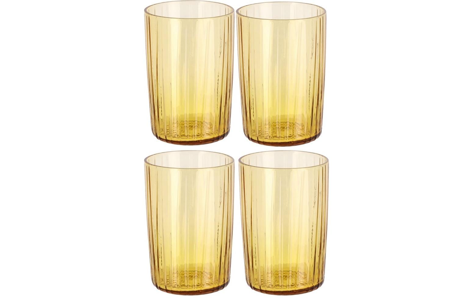 Bitz Trinkglas Kusintha 280 ml, 4 Stück, Amber