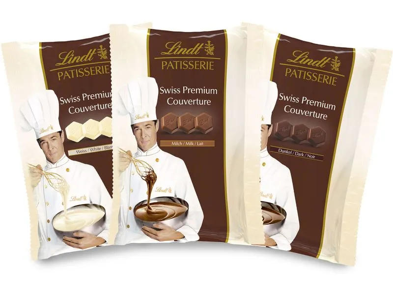 Lindt Schokolade Patisserie Milch Swiss Premium Couverture 500 g Lindt Schokolade Patisserie Milch Swiss Premium Couverture 500 g