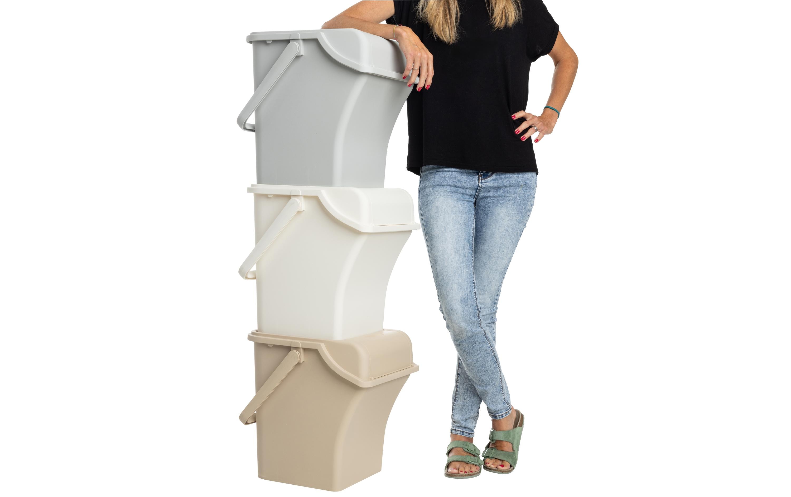 COCON Recyclingbehälter Sorto Mehrfarbig, 3 Stück, 45 L