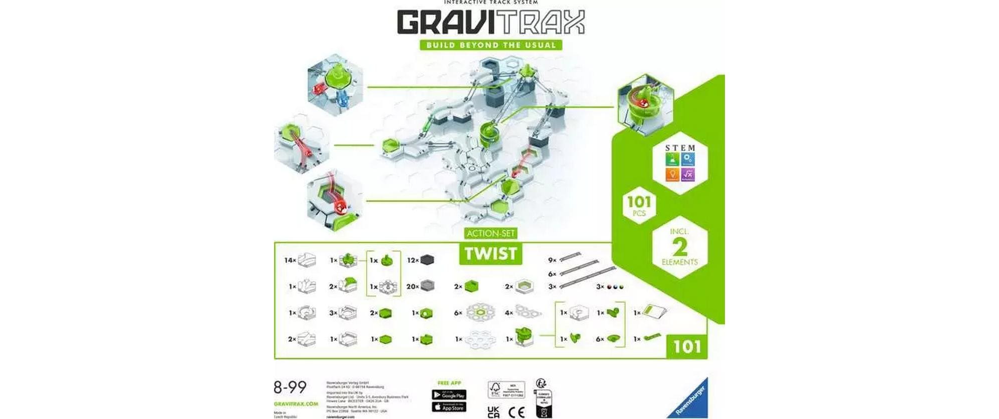 Ravensburger Kugelbahn GraviTrax Action-Set Twist Ravensburger Kugelbahn GraviTrax Action-Set Twist