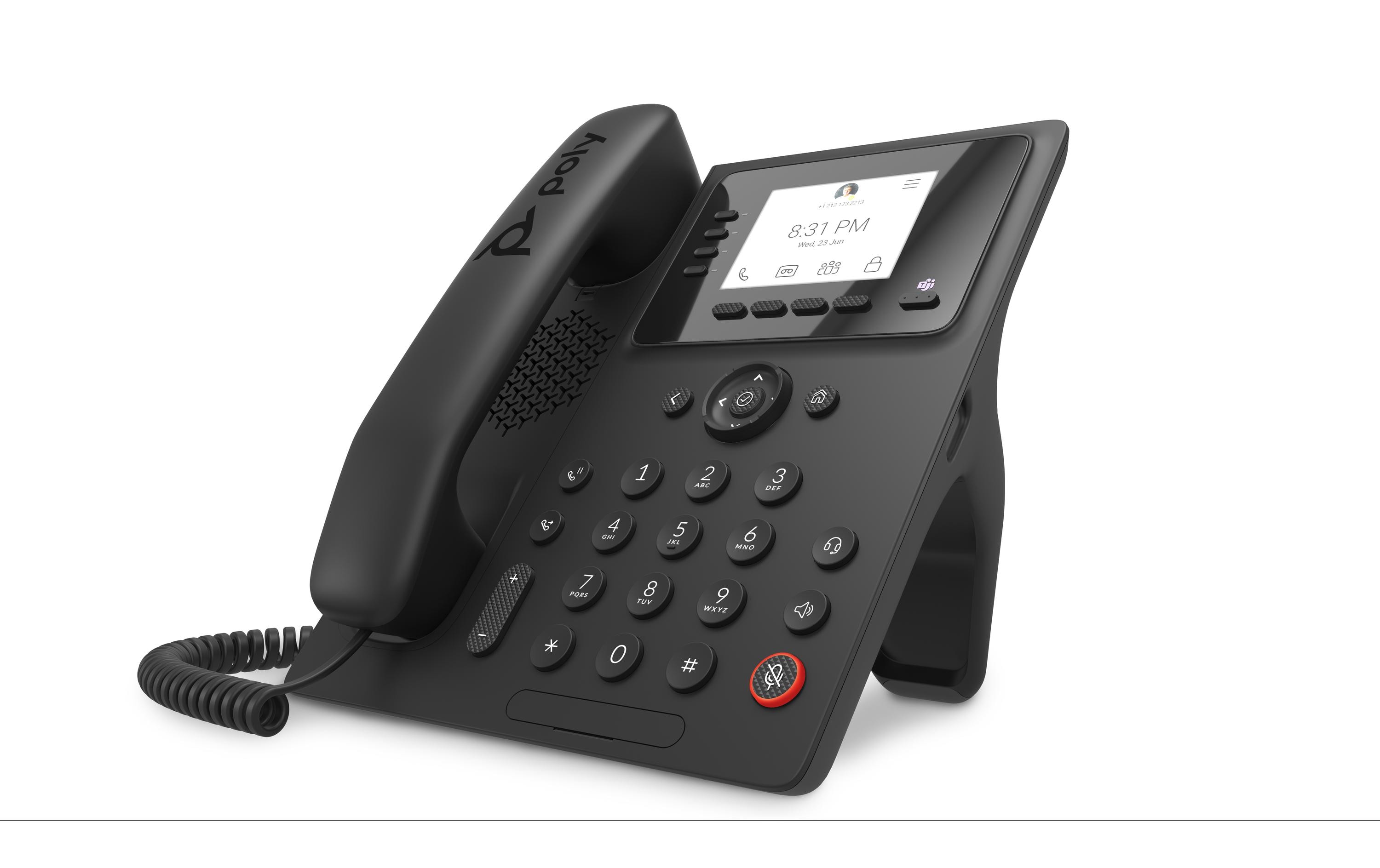 Poly Tischtelefon CCX 350 Microsoft Teams Schwarz