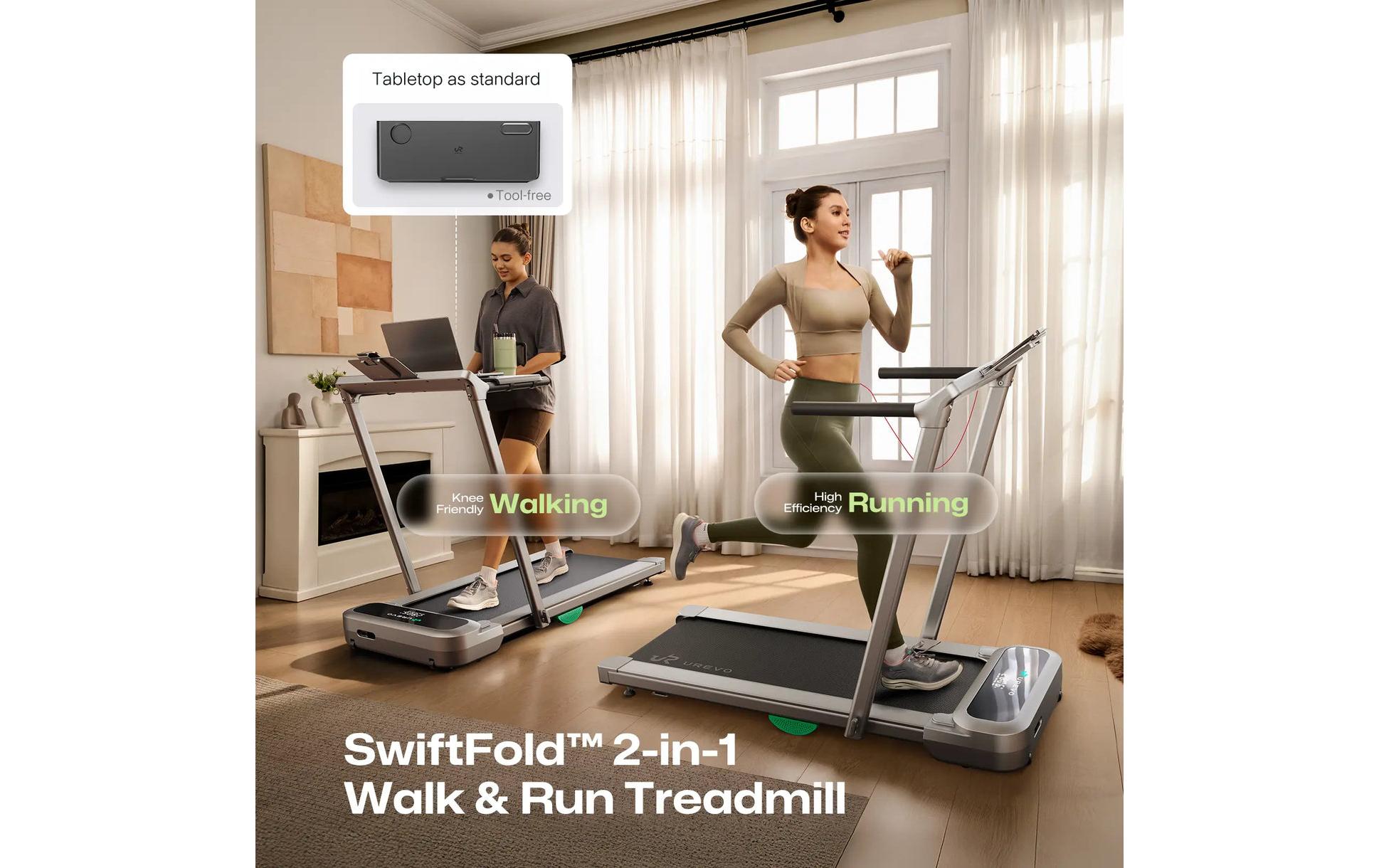 Urevo Laufband FoldiMix 5 Pro Smart Silber