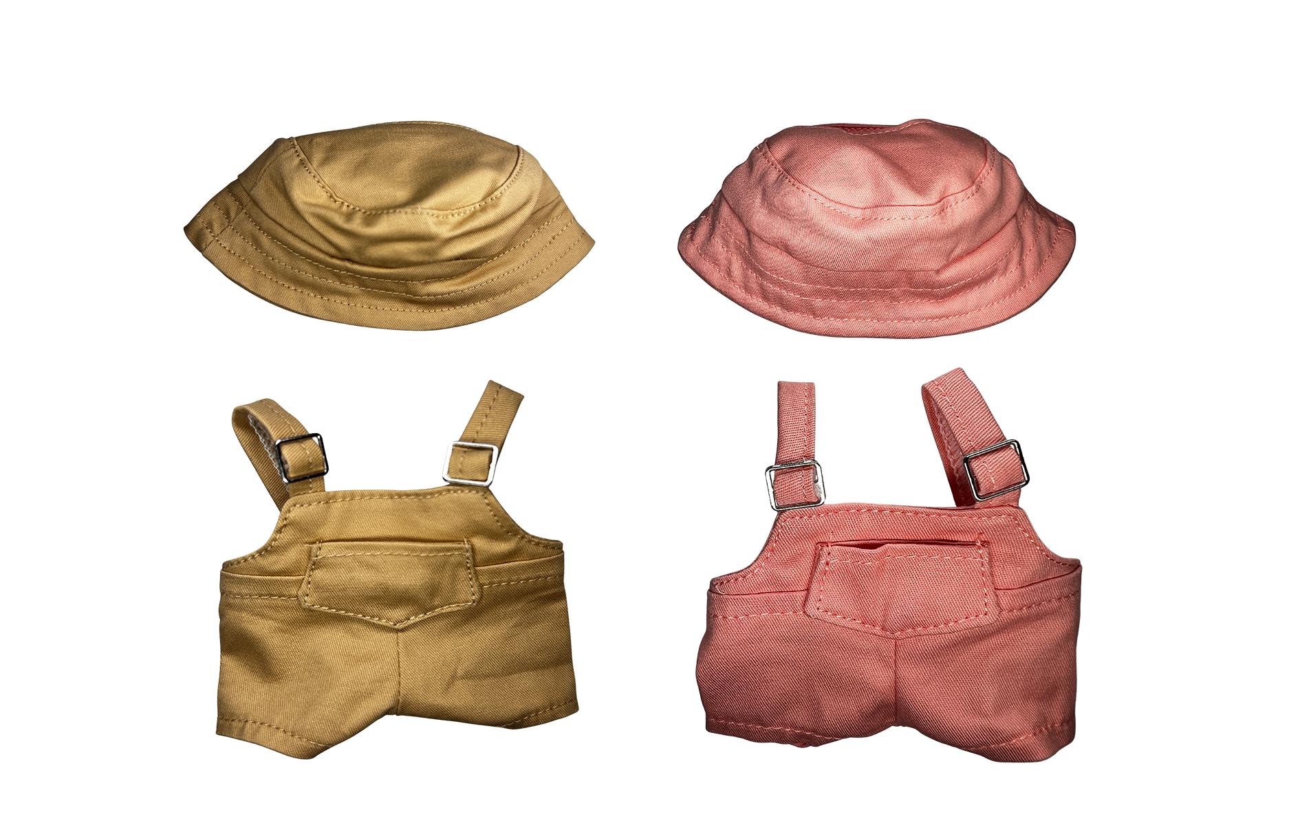 Nize Puppenkleidung Labubu Outfit Fischer, Pink/Beige