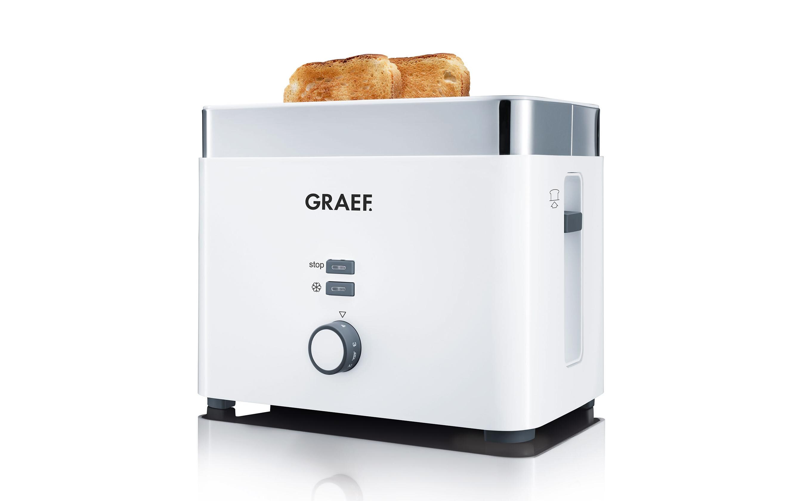 Graef Toaster TO 61 2-Schlitz Kunststoff weiss 1000 W