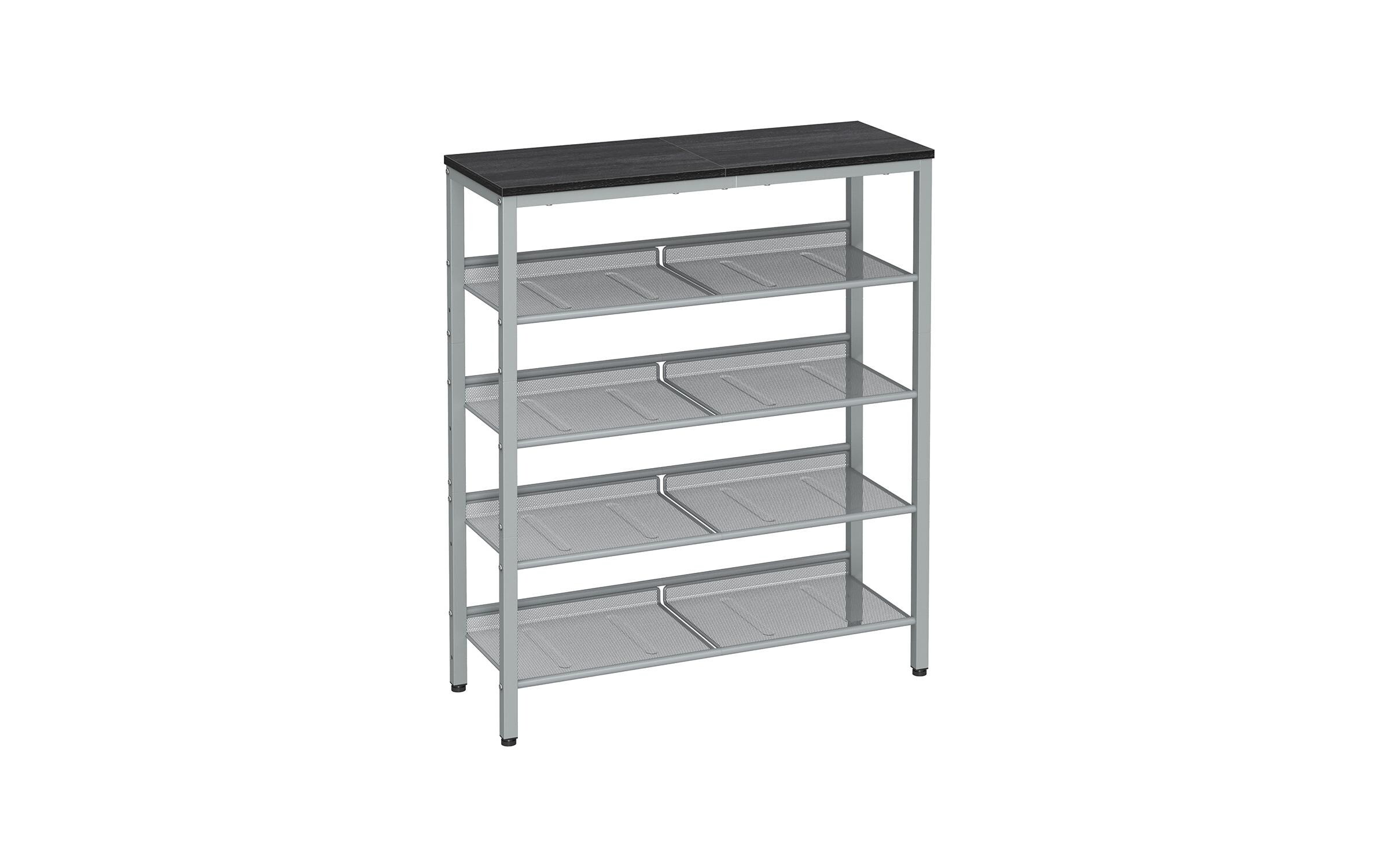 VASAGLE Schuhregal 93 x 75 x 30 cm, Grau