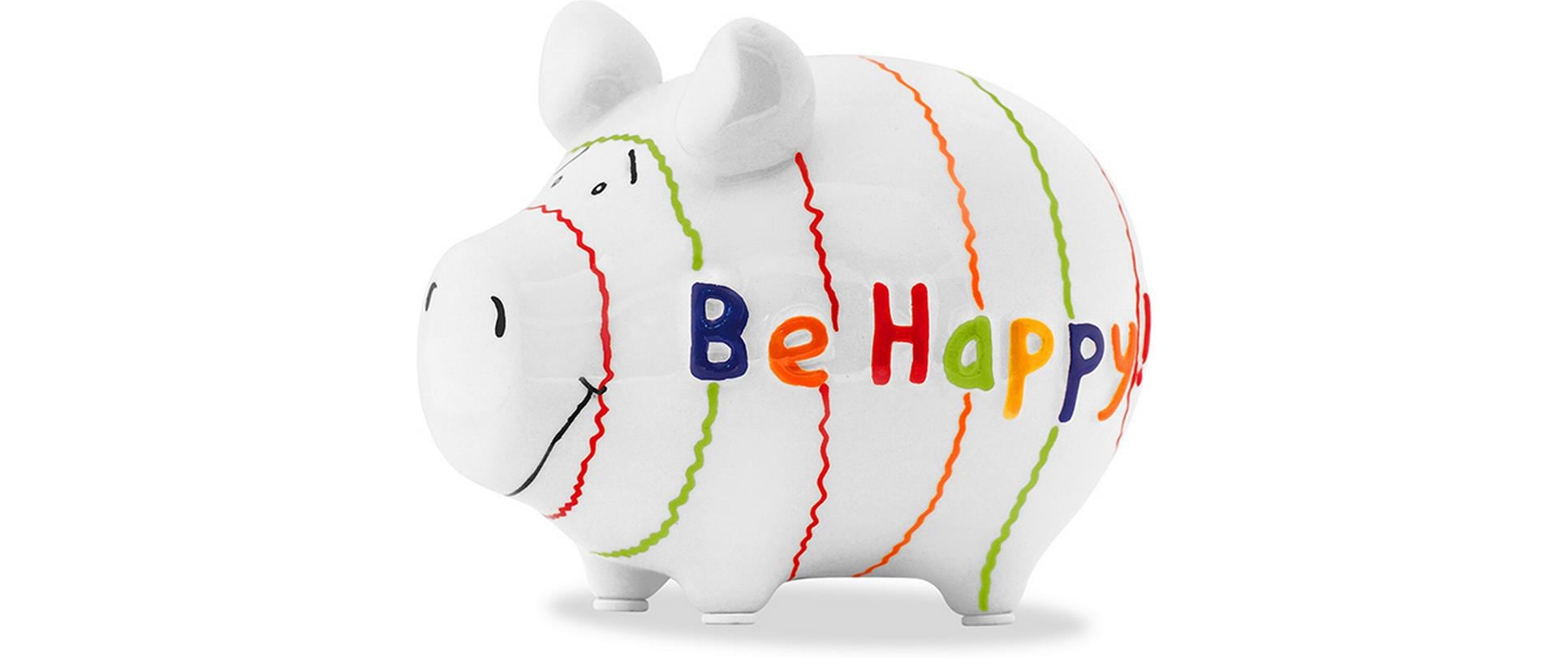 G. Wurm Spardose Be Happy 12.5 x 9 x 9 cm G. Wurm Spardose Be Happy 12.5 x 9 x 9 cm