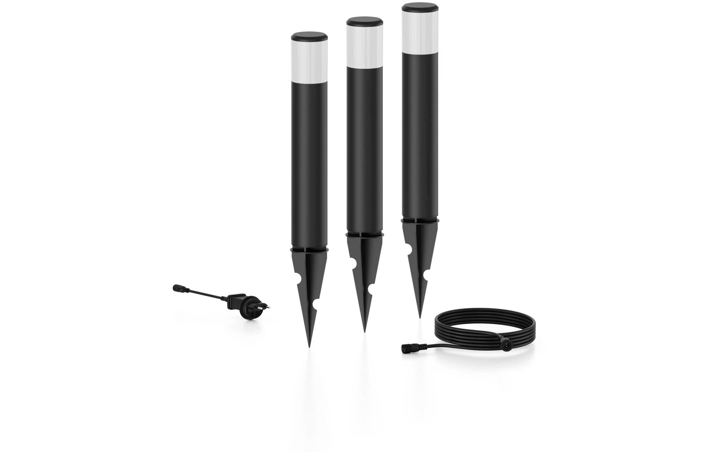 Philips Niedervolt Purex Sockelleuchte CH 3 x 1.5W 2700 K, schwarz