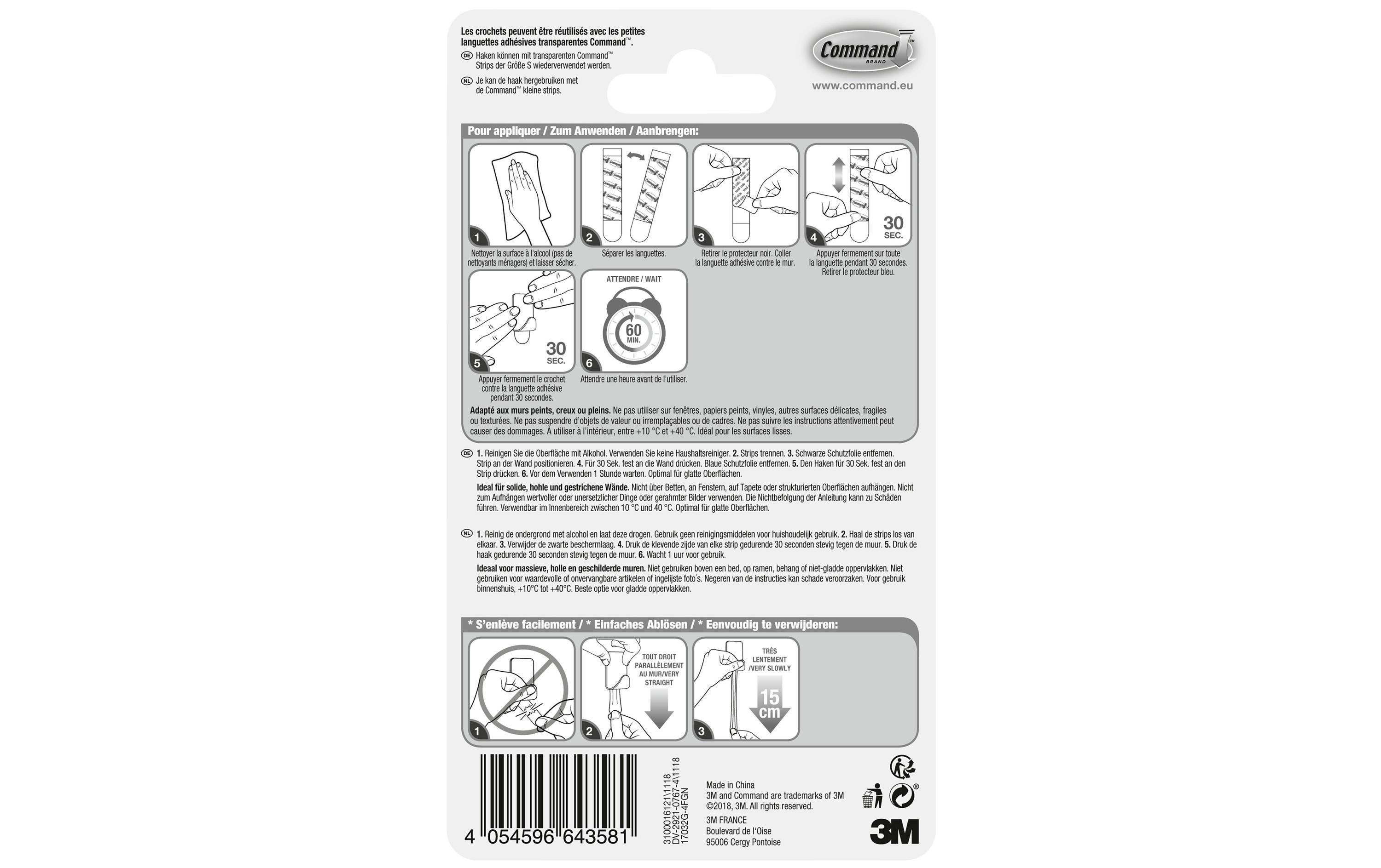 Command Klebehaken 0.225 kg, Gold Command Klebehaken 0.225 kg, Gold