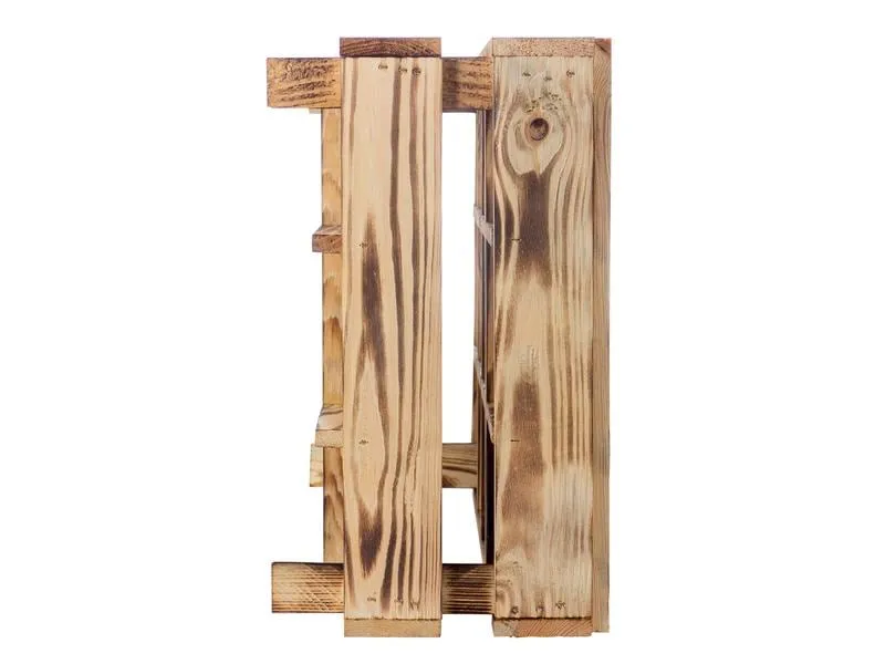 Holz Zollhaus Flaschenregal Vintage für 12 Flaschen, Kiefer geflammt Holz Zollhaus Flaschenregal Vintage für 12 Flaschen, Kiefer geflammt