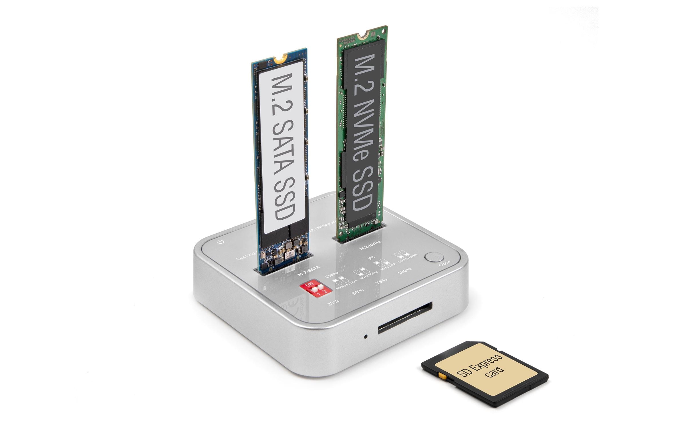 Delock Dockingstation für SSD mit SD Express Card Reader