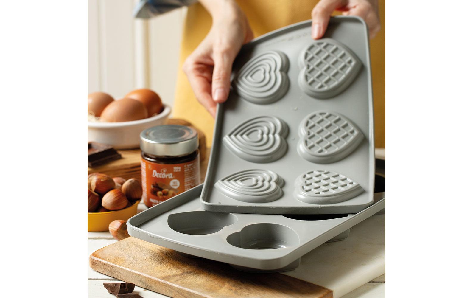 Decora Silikonform Flex Herzen, ø 6.8 x 2.3 cm