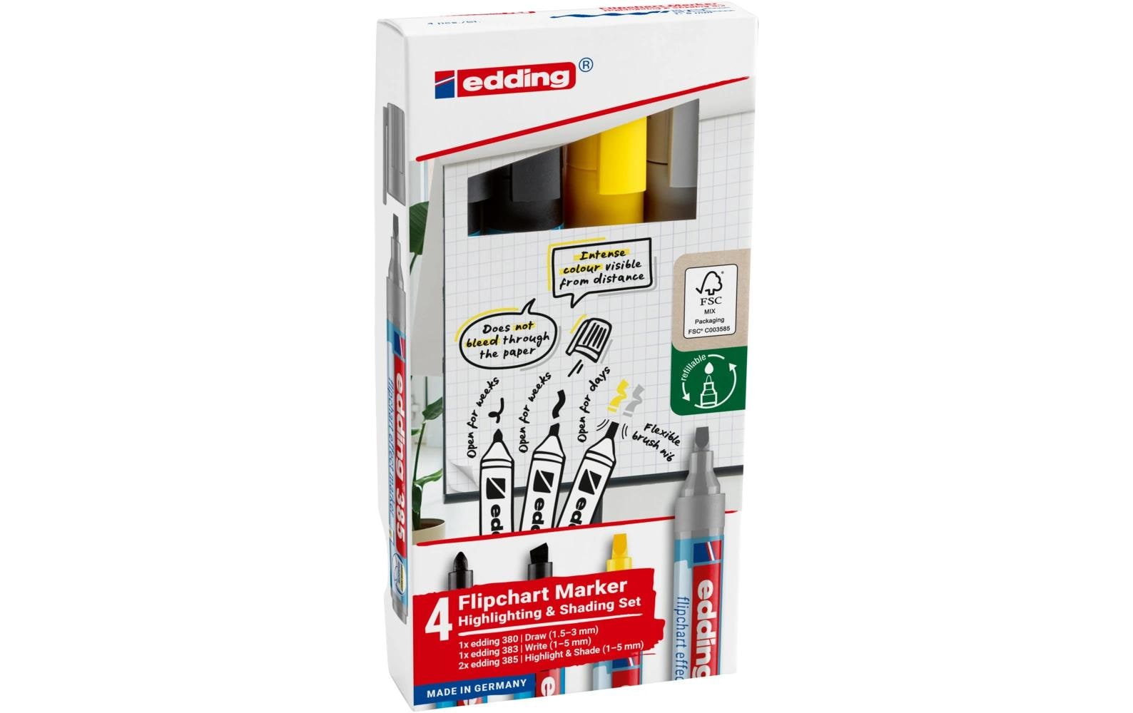 edding Flipchart-Marker 385 E-4, 4 Stück edding Flipchart-Marker 385 E-4, 4 Stück