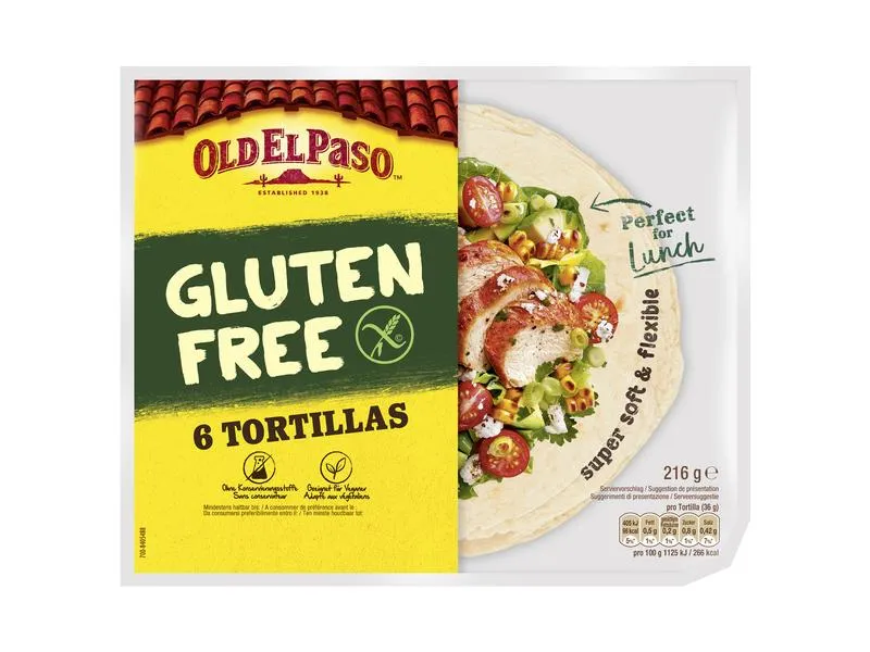 Old El Paso Glutenfreie Tortillas soft 6 Stück Old El Paso Glutenfreie Tortillas soft 6 Stück