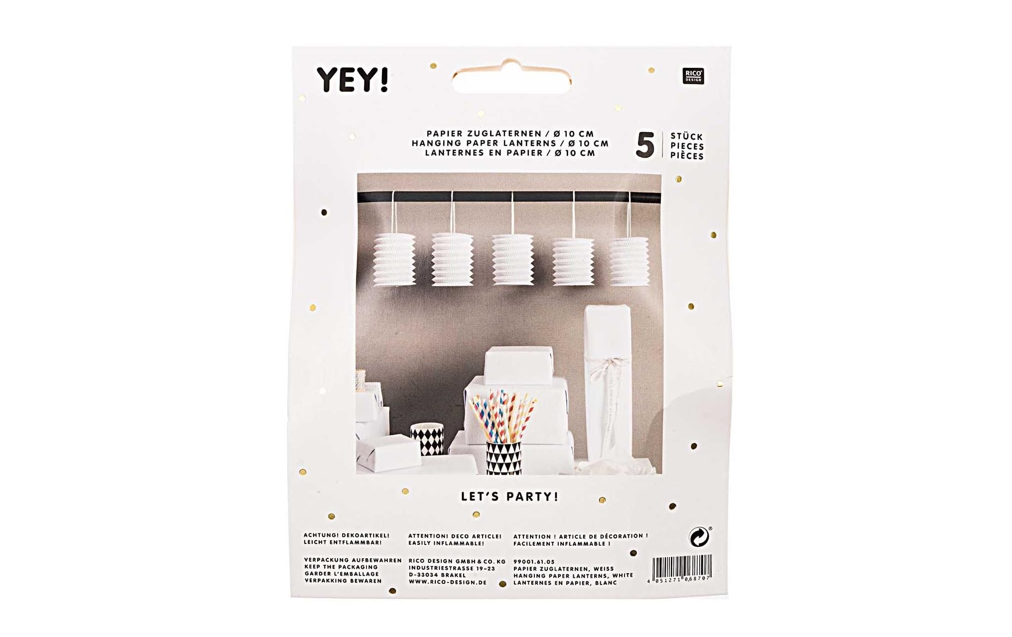 Rico Design Lampion 10 x 13 cm, Weiss Rico Design Lampion 10 x 13 cm, Weiss