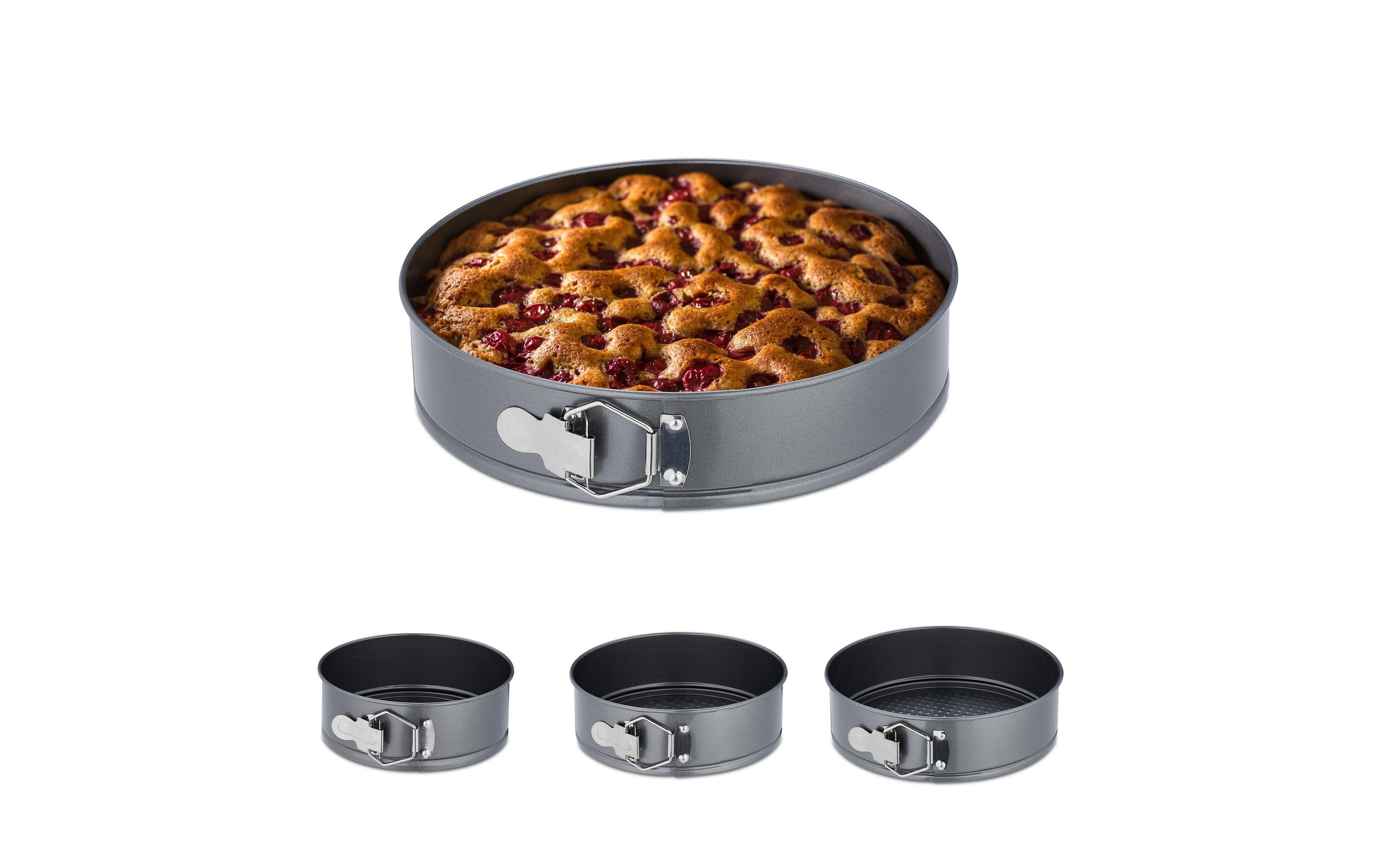 relaxdays Springform 18 cm/ 20 cm/ 22 cm/ 24 cm, Anthrazit