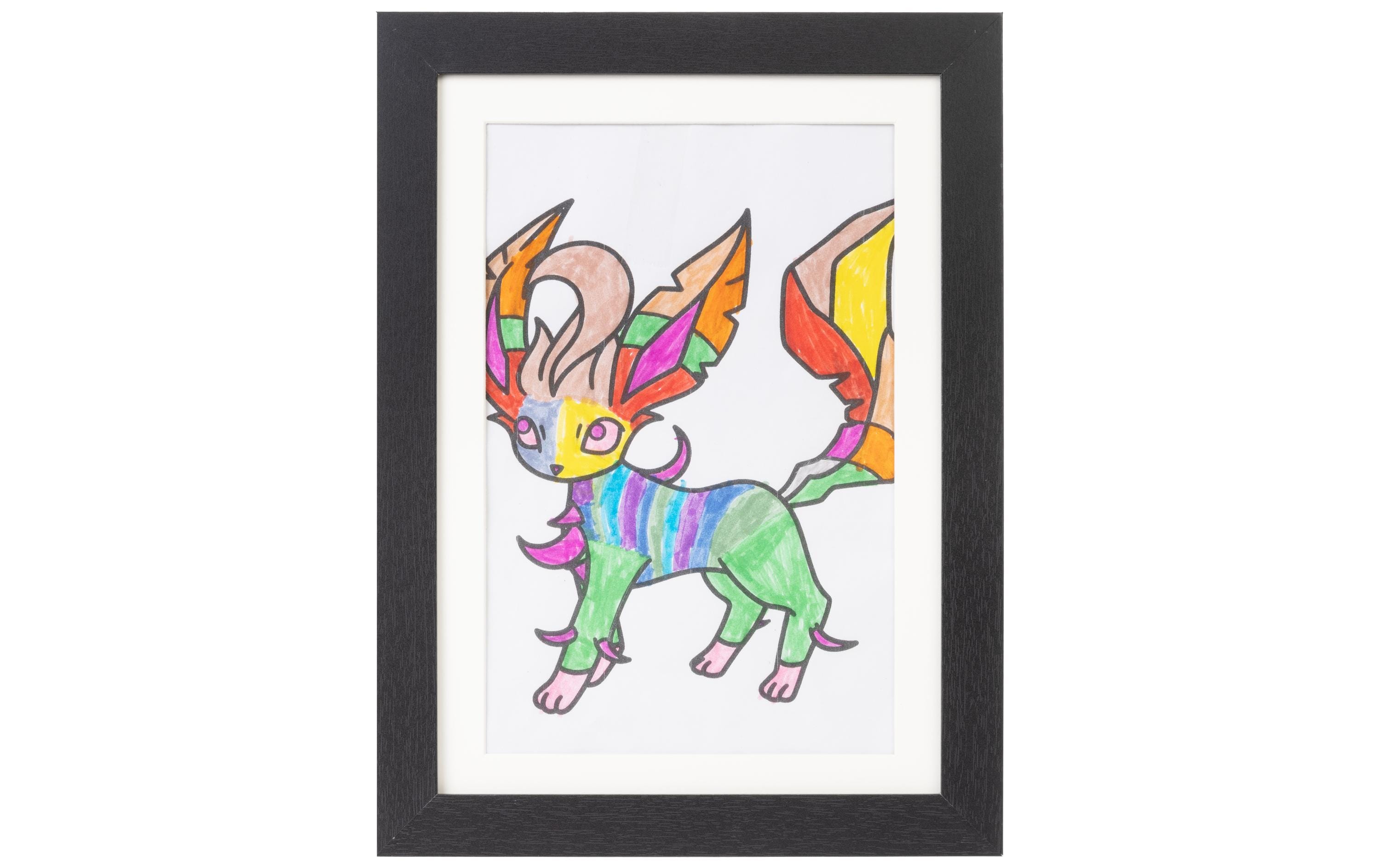 COCON Bilderrahmen für Kinderzeichnungen 35 x 25 x 4 cm, Schwarz