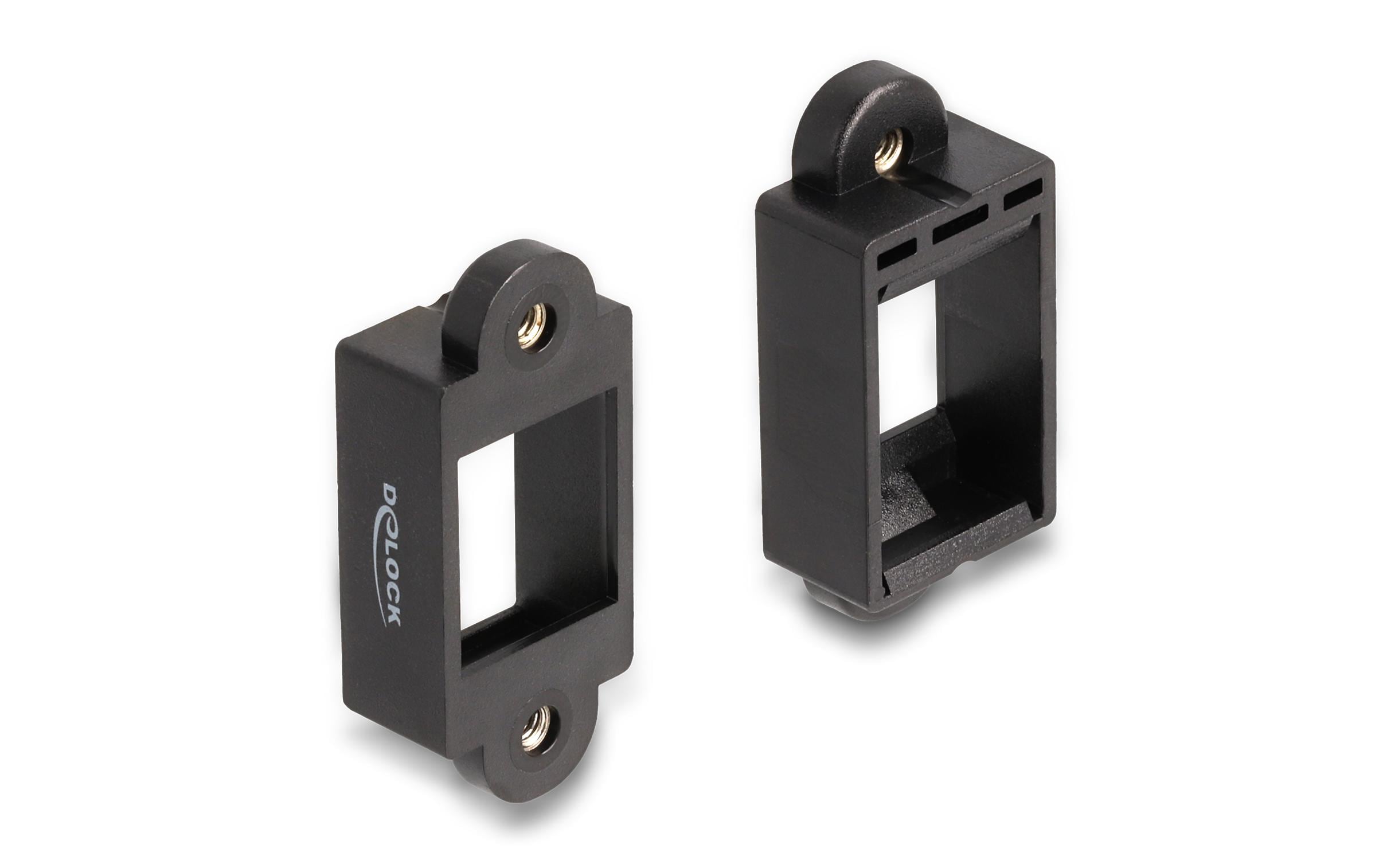 Delock Keystone Halterung für Einbau mit Schraubanschluss