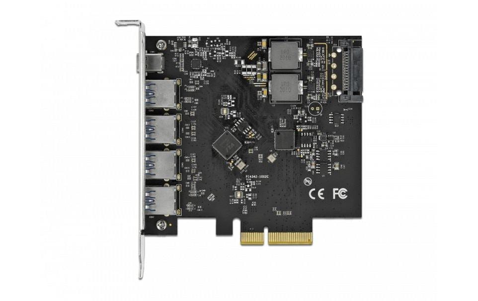 Delock PCI-Express-Karte USB 3.1 Gen2 - 1x USB-C + 4x USB-A