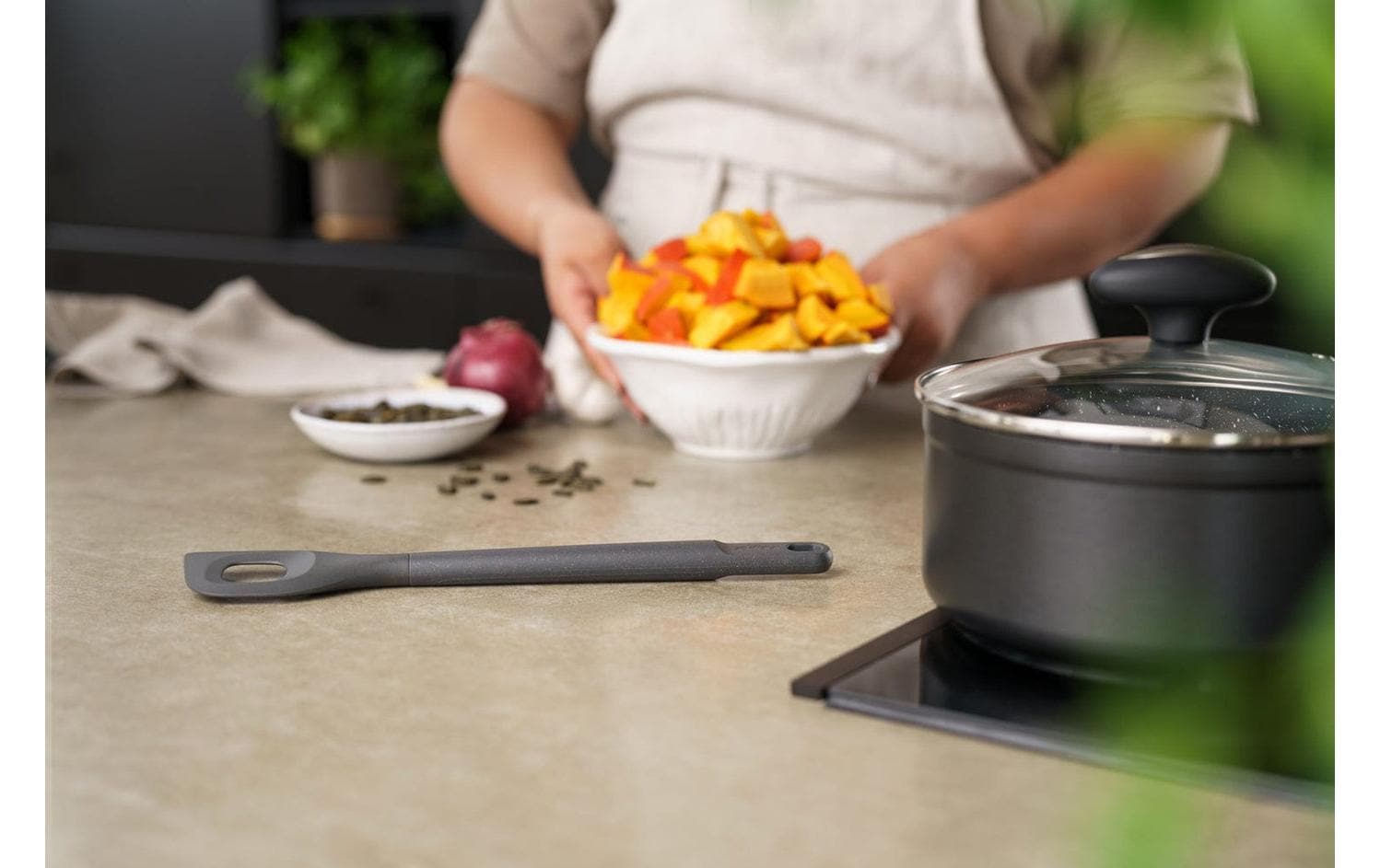 Zyliss Kochlöffel Grau/Schwarz