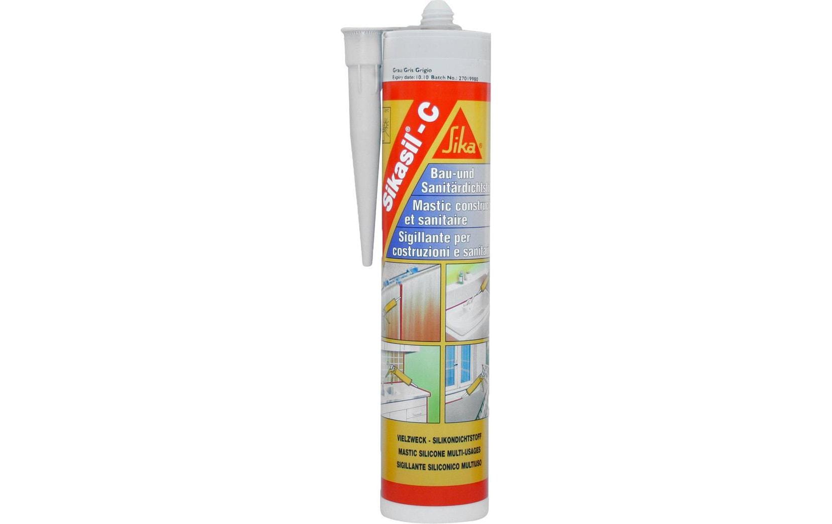 Sika Silikon Sikasil-C 300 ml, Grau Sika Silikon Sikasil-C 300 ml, Grau