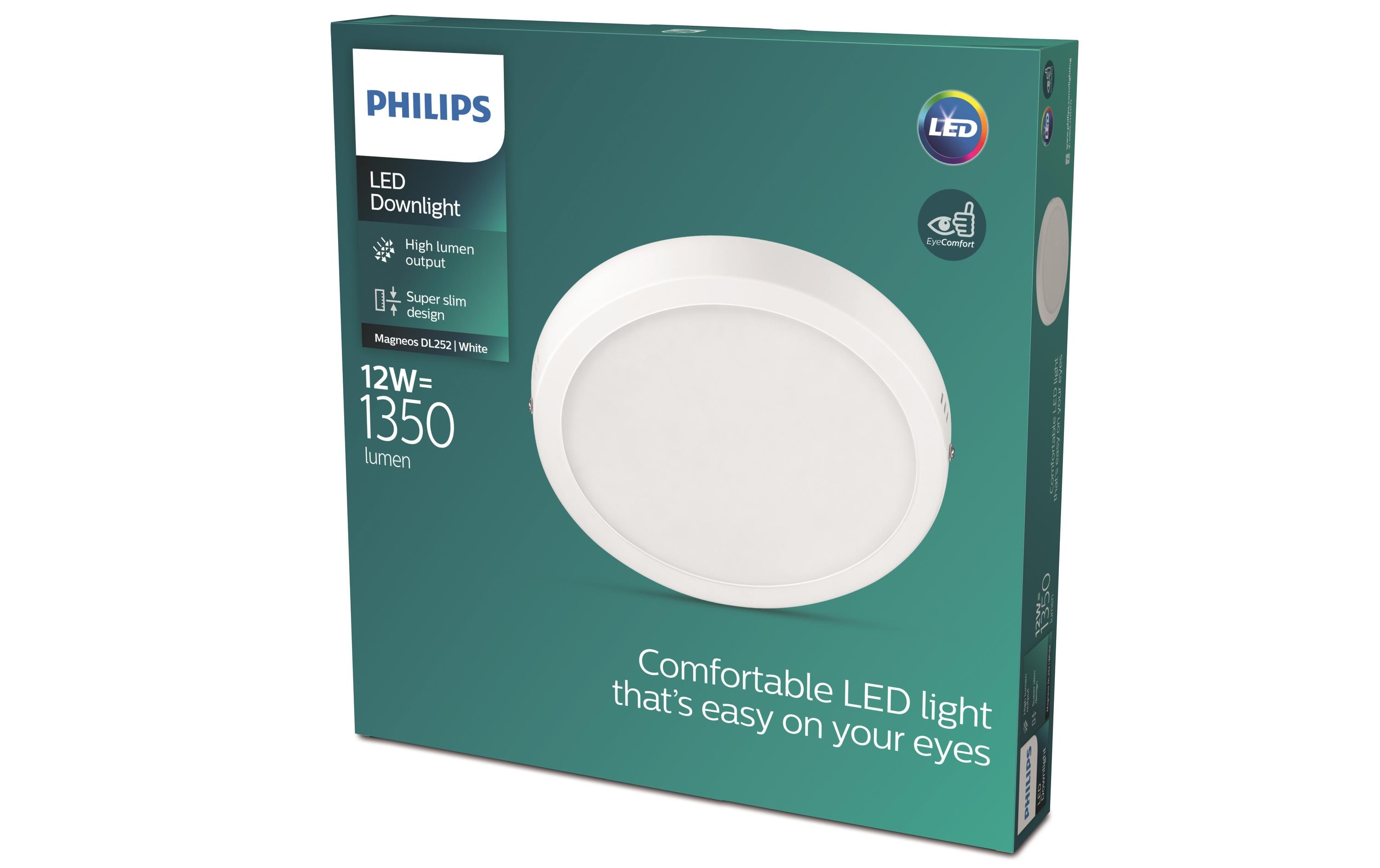 Philips LED Einbauspot SlimSurface DL252, 12W, 4000K, rund, weiss
