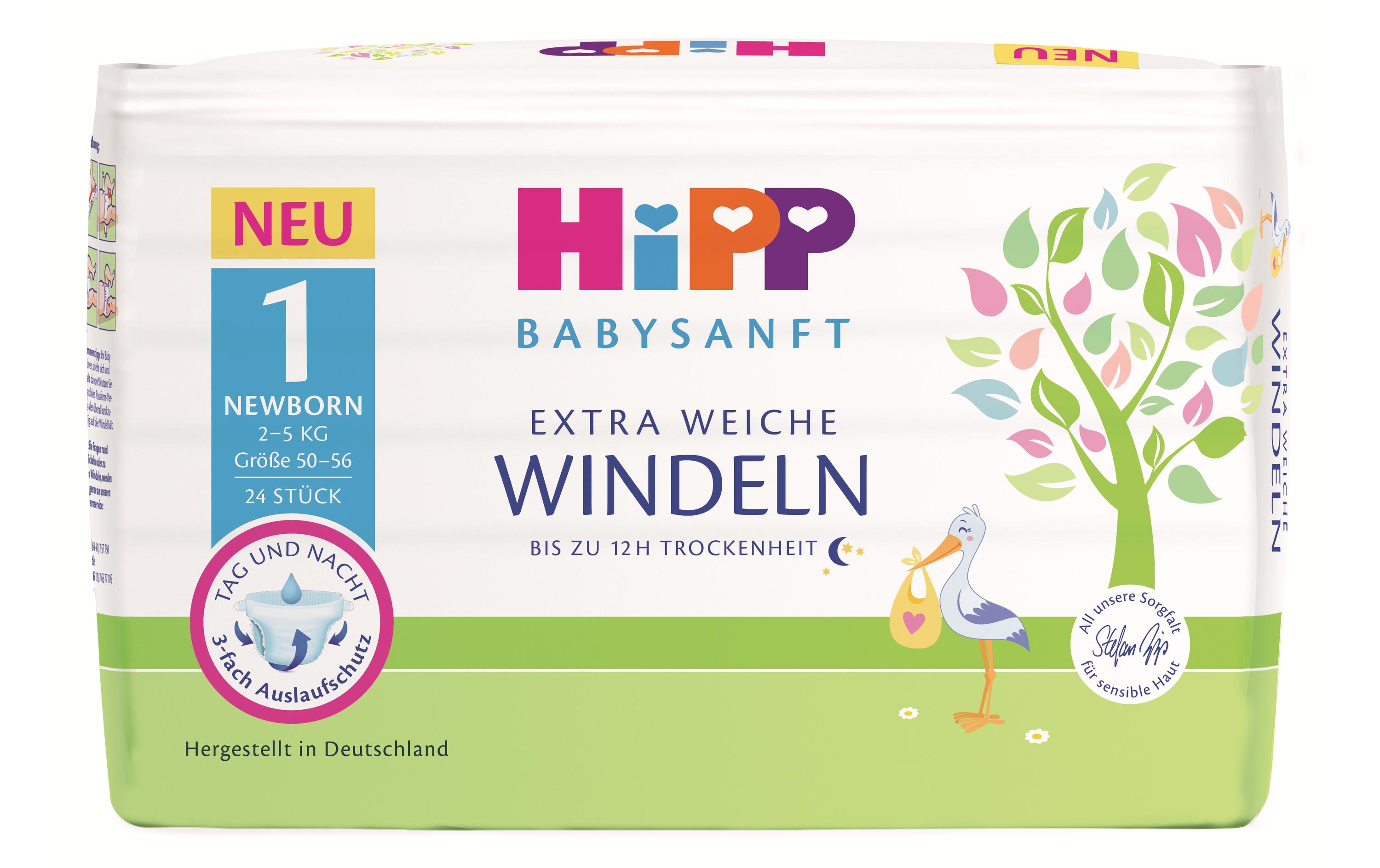 HIPP Neugeborenenwindeln Babysanft Grösse 1