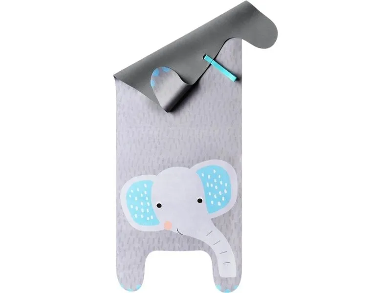 Yogitier Eddy der Elefant Naturkautschuk Mikrofaser-Velours Blau Yogitier Eddy der Elefant Naturkautschuk Mikrofaser-Velours Blau