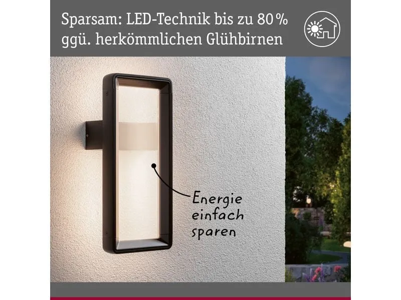 Paulmann LED Aussenwandleuchte Reana Bewegungsmelder 3000K Anthrazit Paulmann LED Aussenwandleuchte Reana Bewegungsmelder 3000K Anthrazit