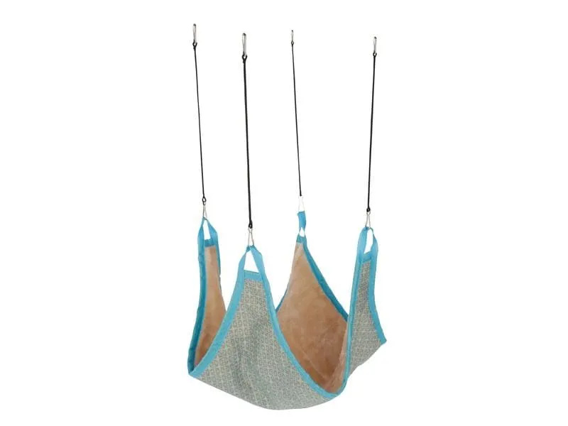 Kerbl Hängematte für Nager, 45 x 45 cm, Blau/Beige Kerbl Hängematte für Nager, 45 x 45 cm, Blau/Beige