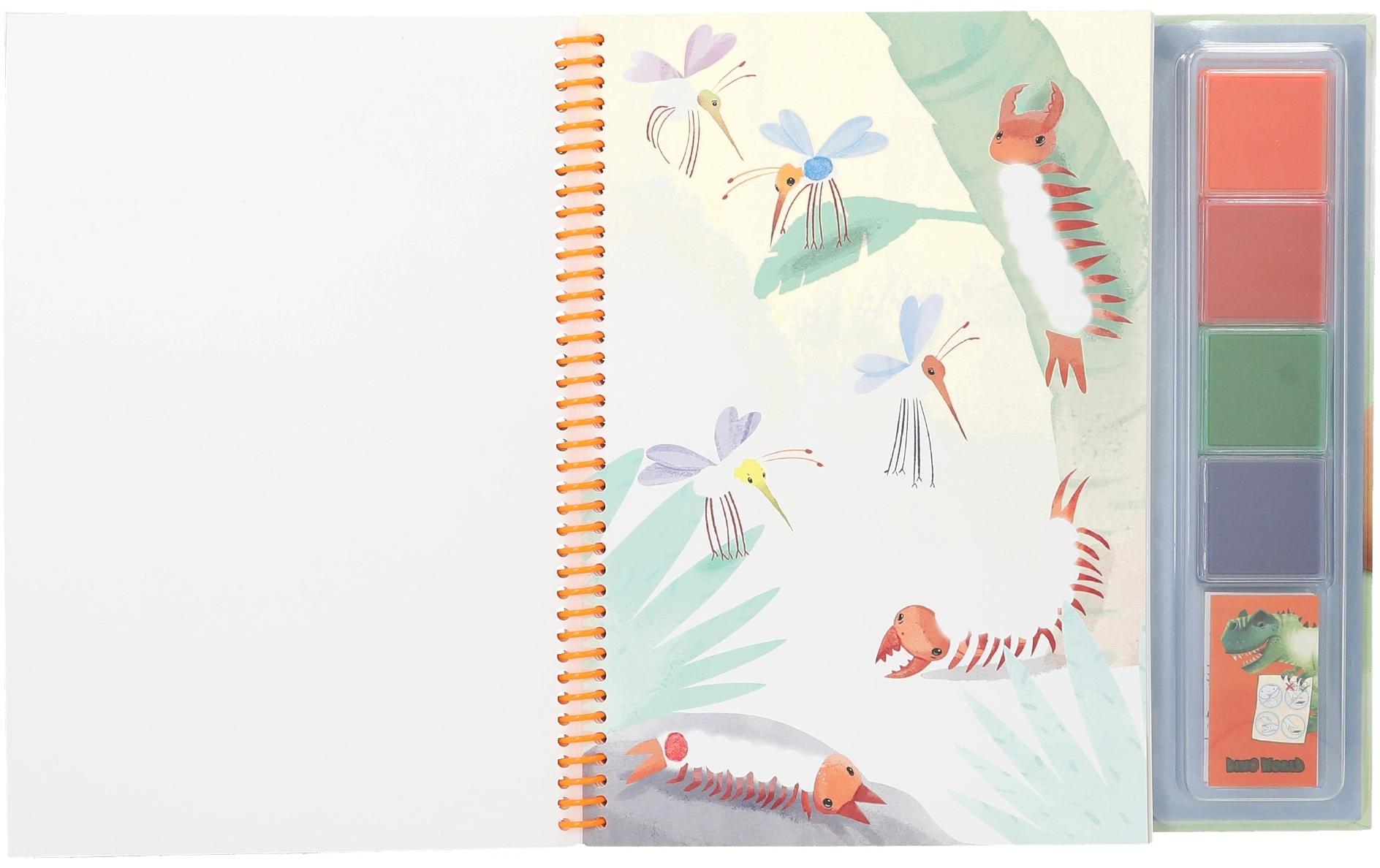 Depesche Malset Dino World 25 Seiten, 4 Stempelfarben