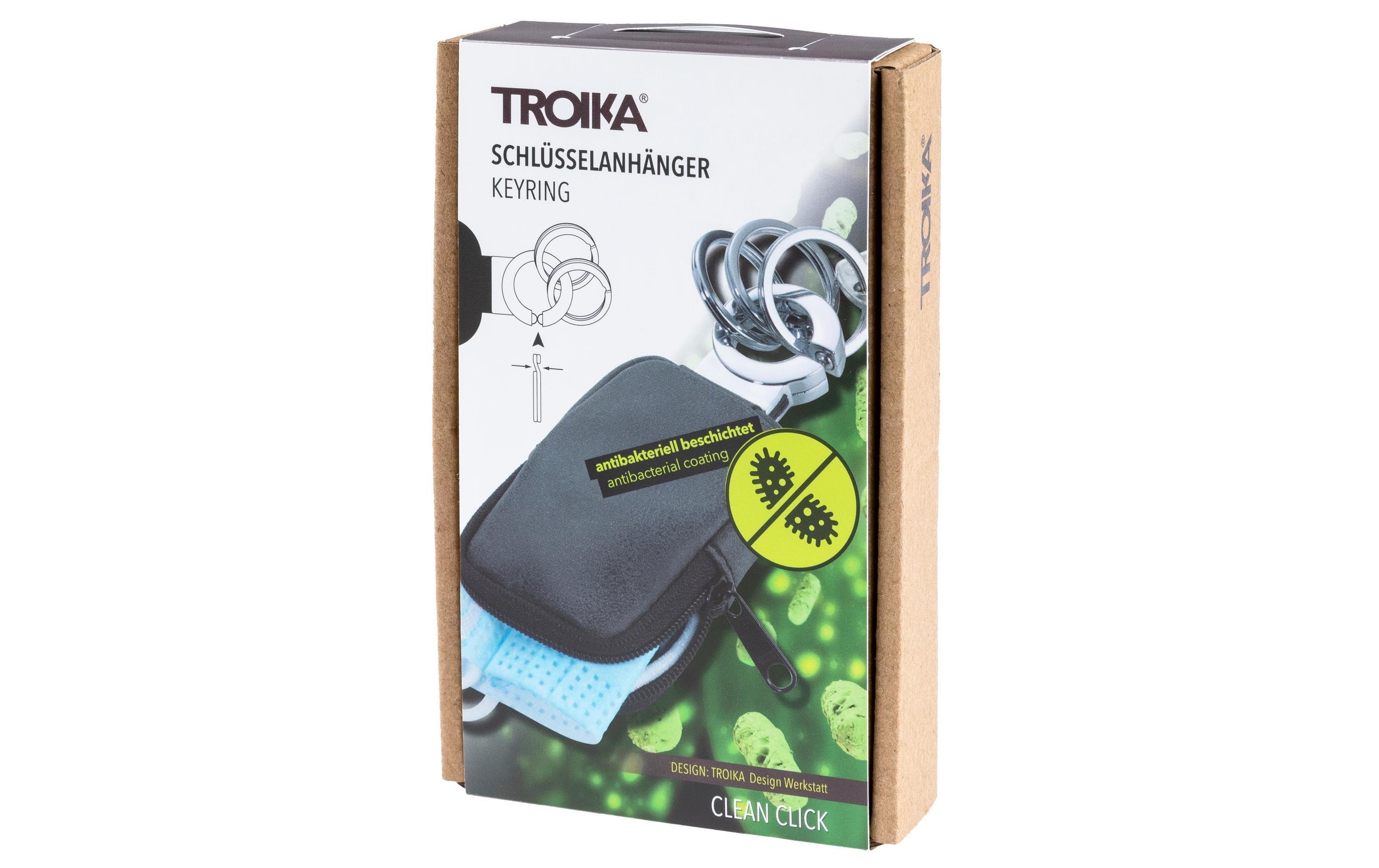 Troika Schlüsselanhänger Clean Click 55 x 20 x 125 mm, Grau