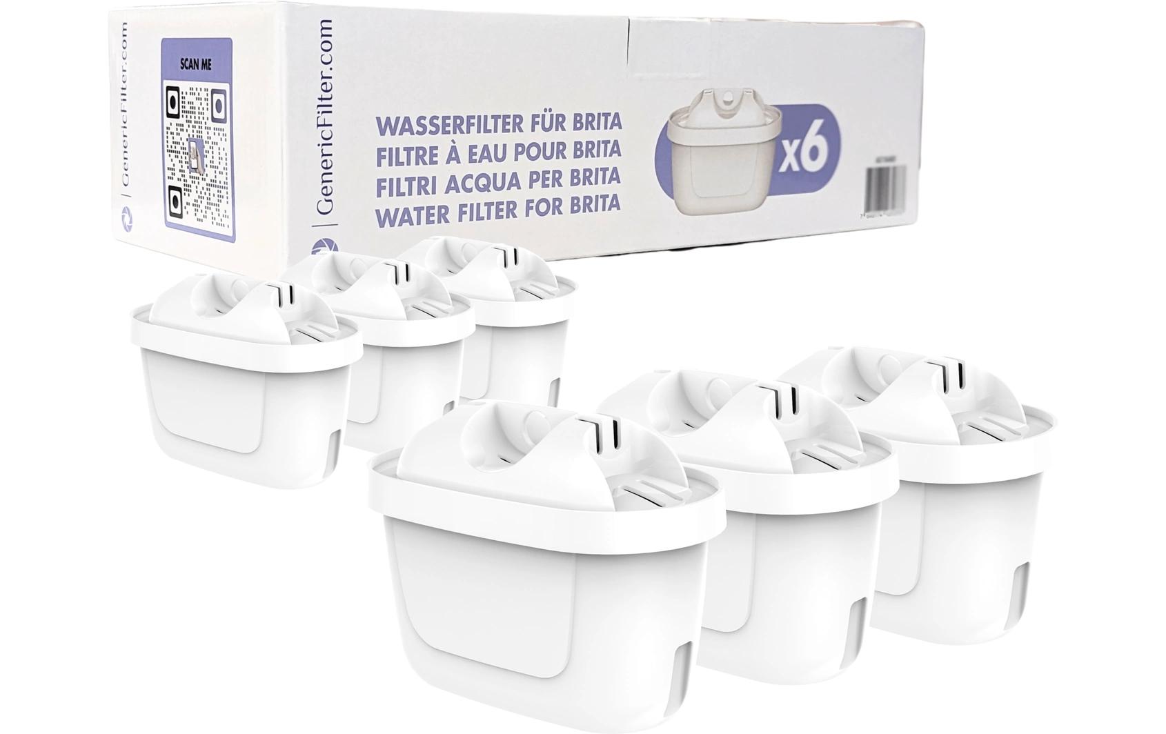 GenericFilter Wasserfilterkartuschen für Brita Maxtra+ 6 Stück