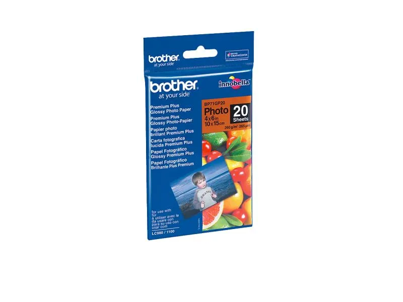 Brother Fotopapier 10 x 15 cm 260 g/m² 20 Stück