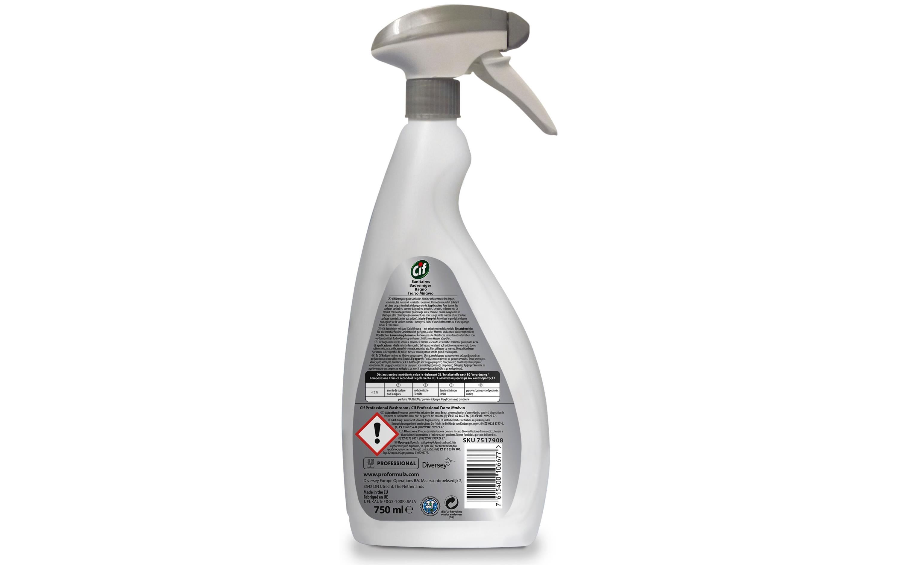 Diversey Pro Formula Badreiniger Cif Professional 2in1 0.75 l Diversey Pro Formula Badreiniger Cif Professional 2in1 0.75 l