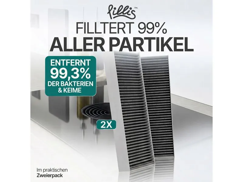 Pillis Aktivkohlefilter-Set Bora Basic 2 Stück