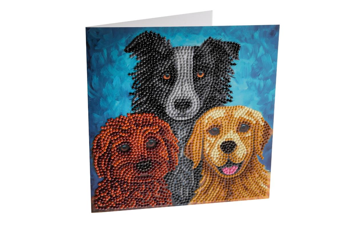 CRAFT Buddy Bastelset Crystal Art Card Hunde