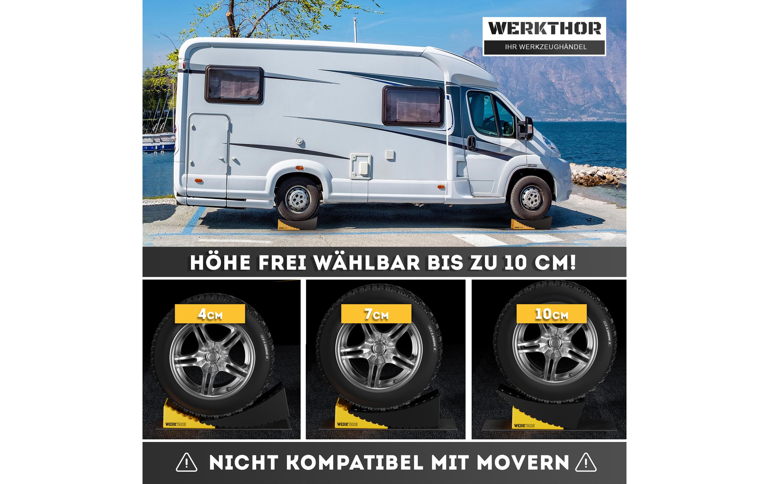 Werkthor Stufenlose Auffahrkeile 2er Set, Gelb