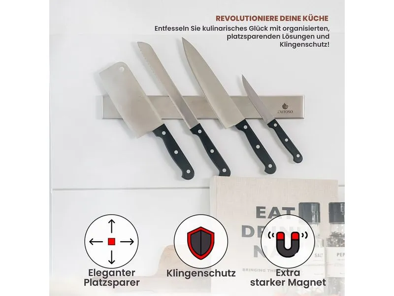 Exitoso Magnetschiene für Messer Silber