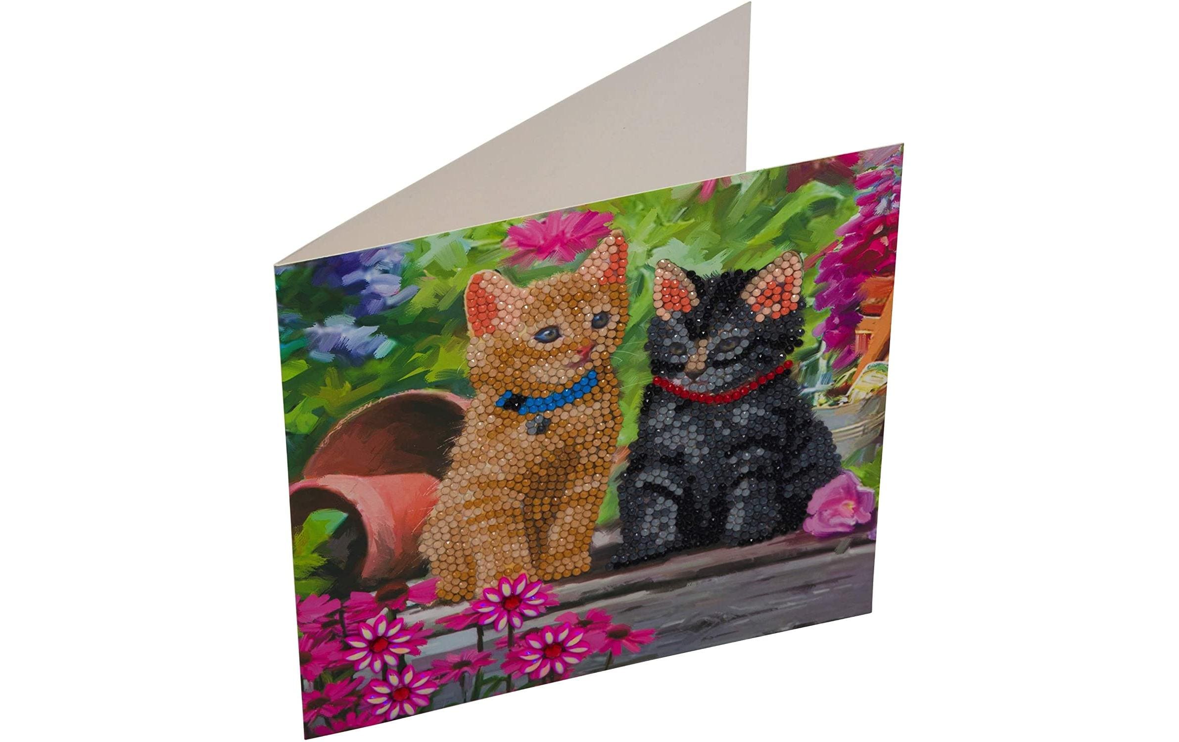 CRAFT Buddy Bastelset Crystal Art Card Cat Friends