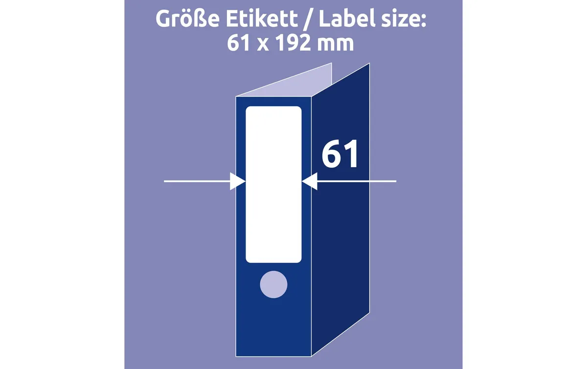 Avery Zweckform Ordneretiketten L4761 192 x 61 mm Avery Zweckform Ordneretiketten L4761 192 x 61 mm