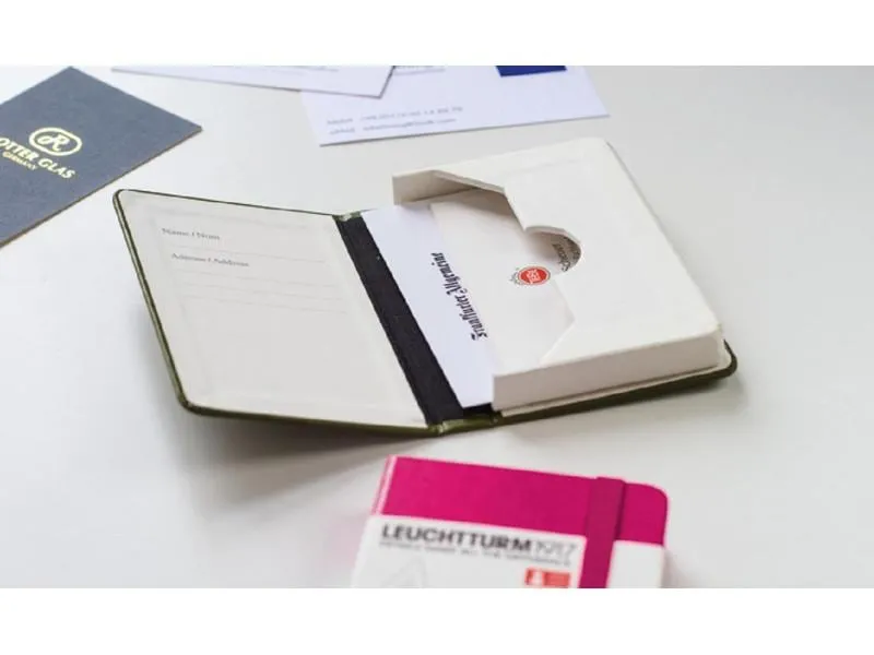 Leuchtturm Visitenkartenetui Schwarz