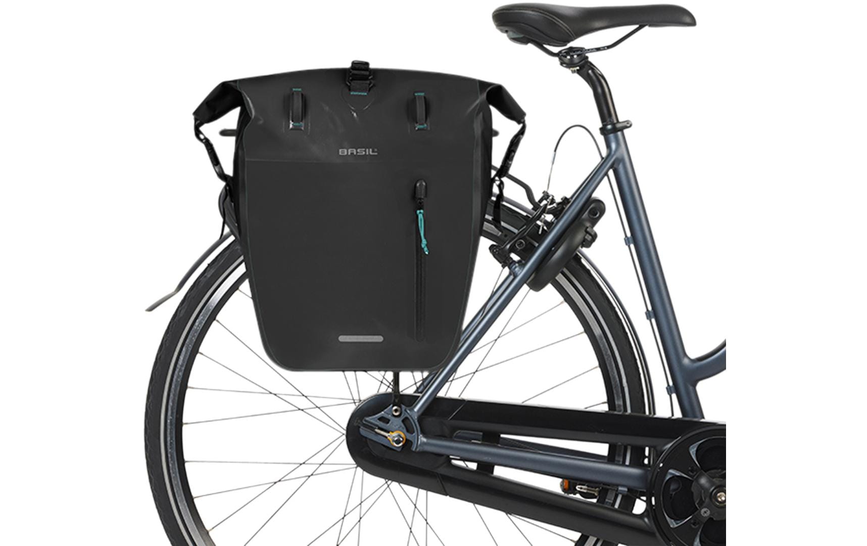 BASIL Gepäckträgertasche Rivo L, Tarpaulin MIK 25-31 l, schwarz