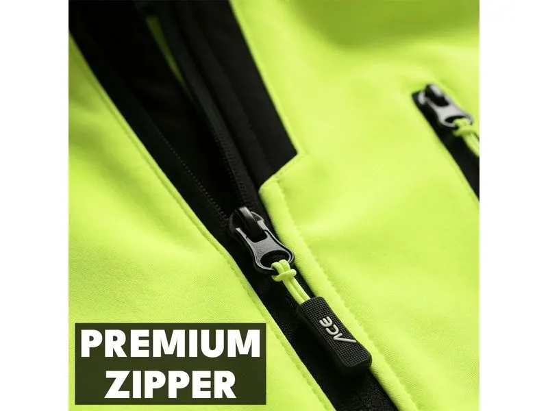 ACE ACE Neon Softshell-Warnjacke – S ACE ACE Neon Softshell-Warnjacke – S