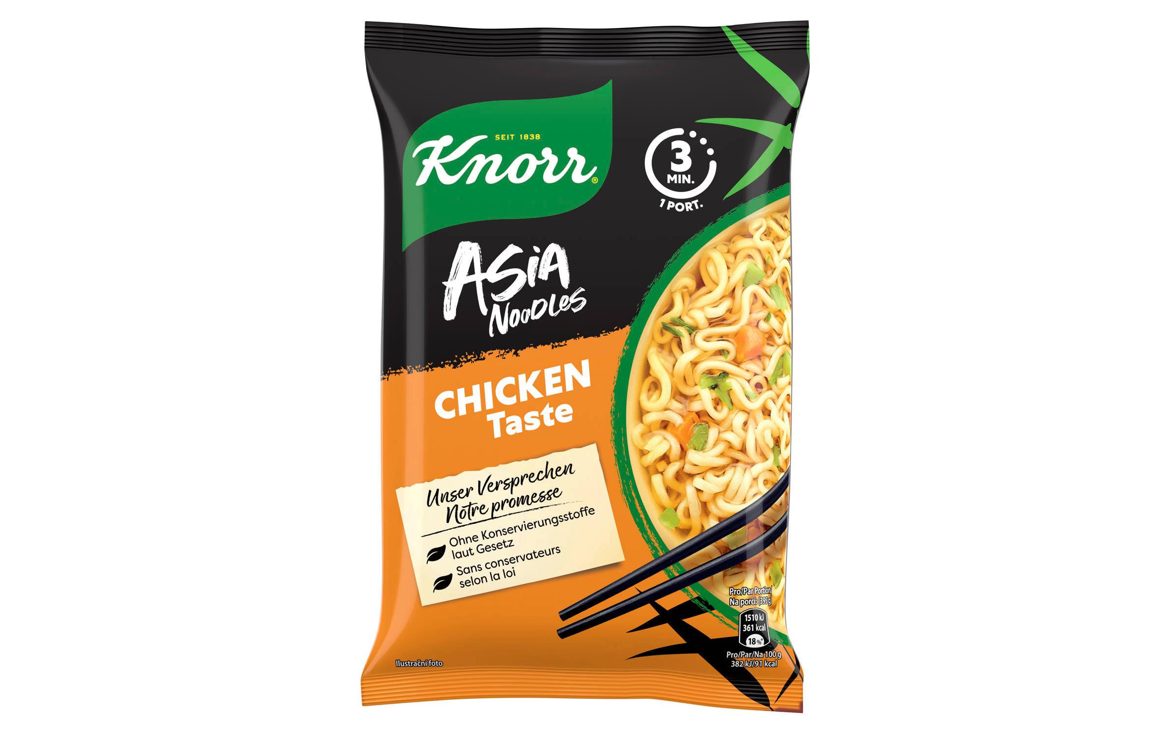 Knorr Asia Instant Noodles Chicken Taste 6 Portionen