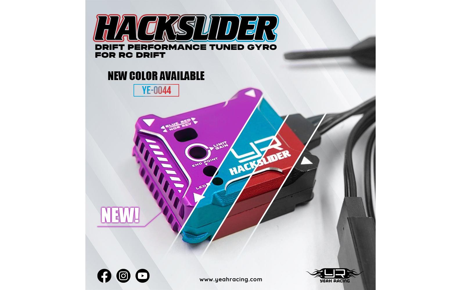 Yeah Racing Hackslider Drift Tuned Gyro, Schwarz