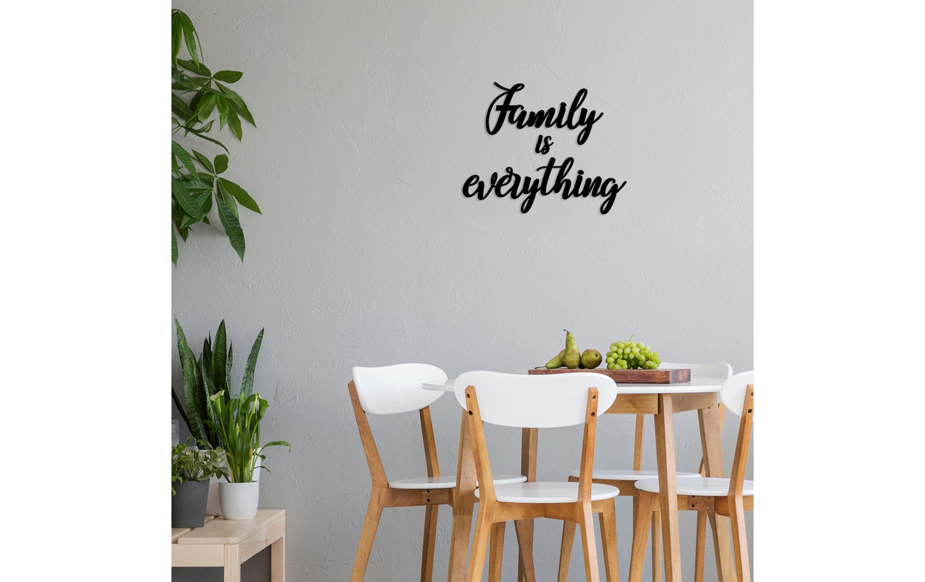 Wallxpert Wanddekoration Family Is Everything Schwarz